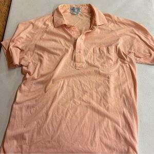 Vintage Men's Peach Polo Shirt - Size XL